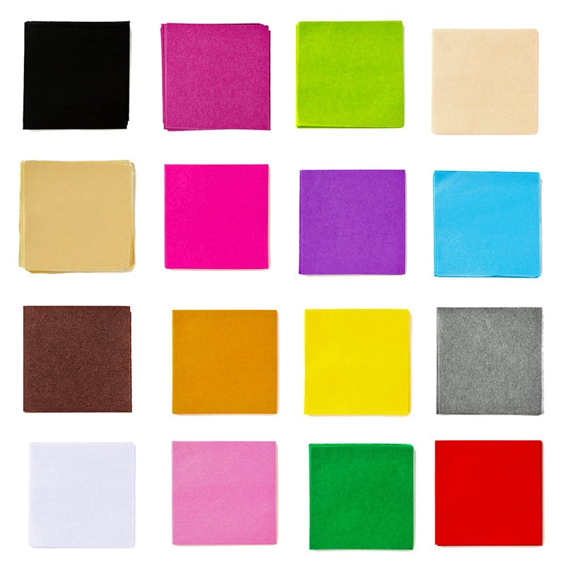 Exquiss 6400pcs Tissue Squares 2 inch Bulk 16 Colors for Art & Craft Tissue Pom Poms, Flowers & Gift Wrapping - Image 2